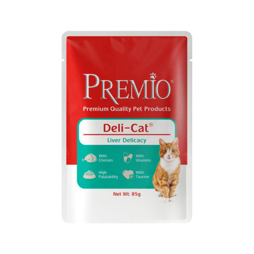 פרמיו דלי-קט פאוצים לחתולים בטעם כבד - premio