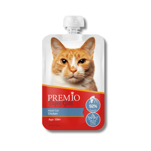 פרמיו מחית בשר עוף לחתול בוגר 90 גרם