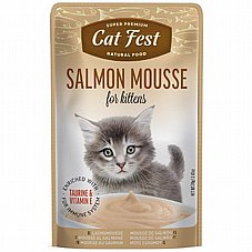 Cat Fest קט פסט 70 גרם מזון רטוב (פאוץ) לחתולים גורים בטעם מוס סלמון