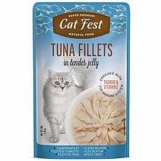 Cat Fest קט פסט 70 גרם מזון רטוב (פאוץ) לחתולים בטעם פילה טונה טבעי