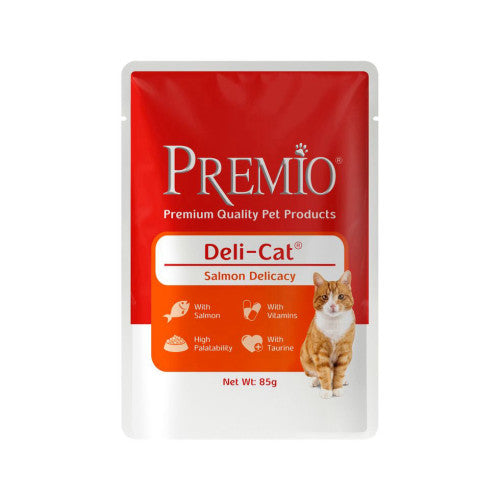 פרמיו דלי-קט פאוצים לחתולים בטעם סלמון - premio