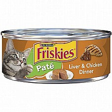 Friskies פריסקיז 156 גרם מזון רטוב לחתולים (ליבר & צ'יקן דינר)