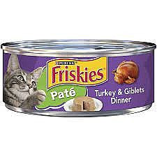Friskies פריסקיז 156 גרם מזון רטוב לחתולים בטעם הודו (טרקי & גיבלטס דינר)