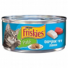 Friskies פריסקיז 156 גרם מזון רטוב לחתולים (אושן וויט-פיש & טונה דינר)