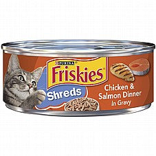 Friskies פריסקיז 156 גרם מזון רטוב לחתולים (צ'יקן & סלמון אין גרייבי)