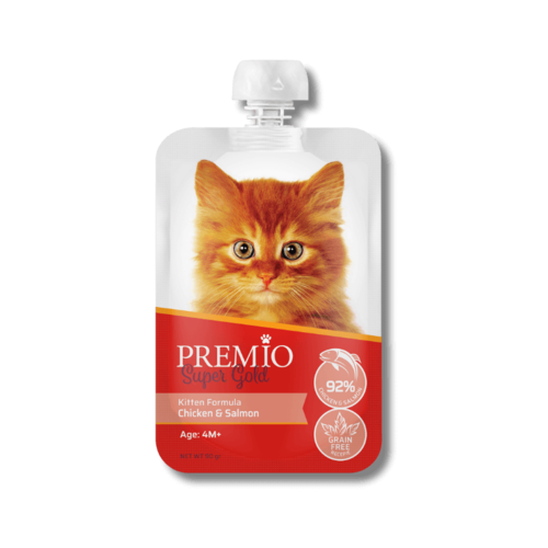 פרמיו מחית בשר עוף וסלמון לחתלתול 90 גרם