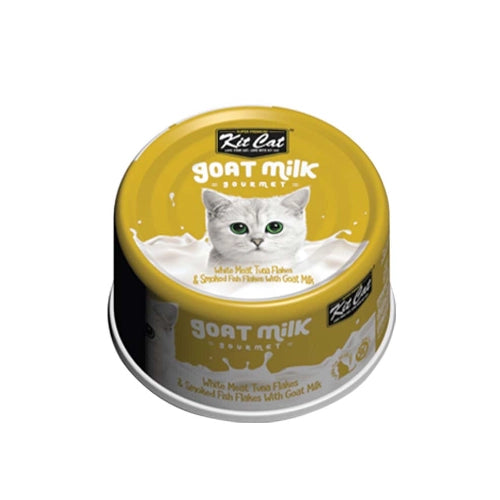 שימורי קיטקט חלב עז טונה ודג מעושן 70 גרם