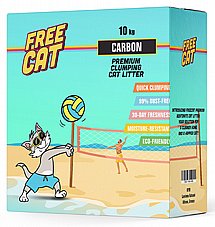 Free cat פרי קט 10 ק"ג חול מתגבש לחתולים בתוספת פחם פעיל