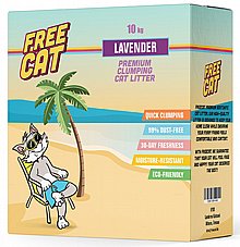 Free cat פרי קט 10 ק"ג חול מתגבש לחתולים בניחוח לוונדר