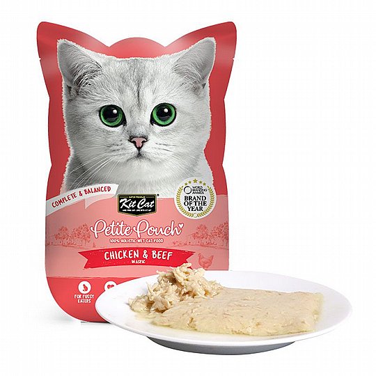 קיט קט פאוץ' לחתול עוף ובקר 70 ג'