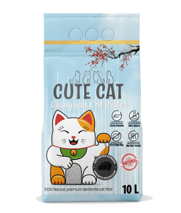 חול Cute cat בתוספת קרבון 10 ליטר