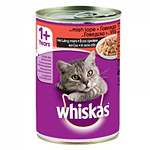 שימור וויסקס WHISKAS  beef 400gr